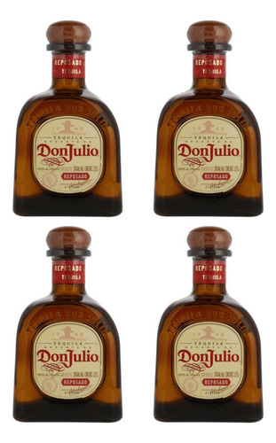 Pack De 4 Tequila Don Julio Reposado 100% 1.75 L