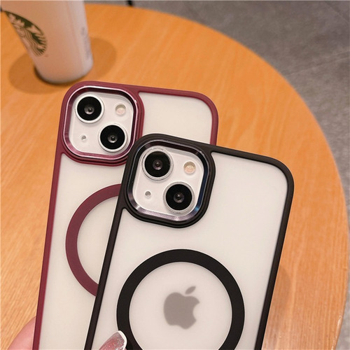 Imagen 5 de 10 de Funda Para iPhone Magsafe Color Premium Protector Case