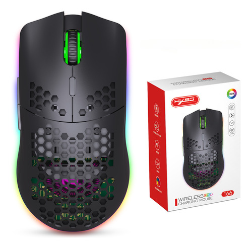 2,4 G Mouse Inalámbrico Con Retroiluminación Rgb Recargable