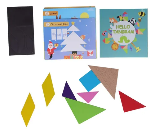 Juego De Rompecabezas Magnético De Madera Con 128 Cartas Y 88 Niveles | Tangram Educativo En 4 Modos | Entrenamiento De Lógica Para Niños Y Adultos | Portátil Y Regalo Inteligente