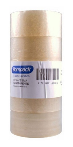 Fita Adesiva Transparente 48mmx45m Empacotamento C/ 5 Rolos