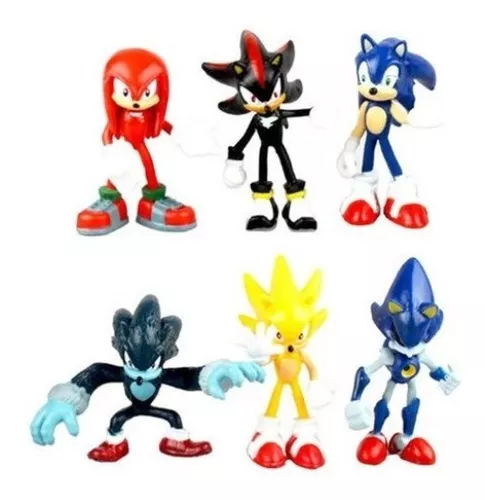 Conjunto De 12 Bonecos Do Sonic The Hedgehog.fv