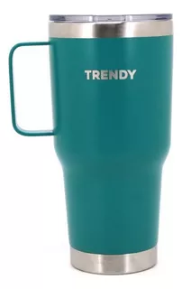 Vaso Frio Calor Termico Acero Inoxidable Viaje Trendy 900ml Color Verde Lisa