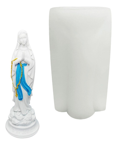 Molde De Vela De Silicona 3d Virgen María Diy Decoración