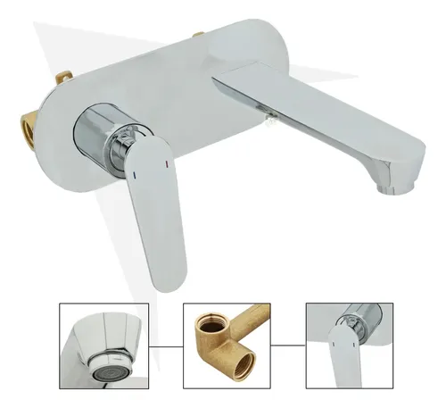 Llave de pared para lavamanos sale