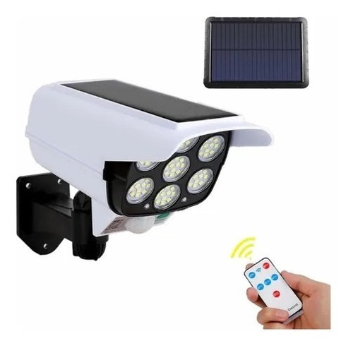 Lampara Foco Solar Led Falsa Camara Seguridad Sensor