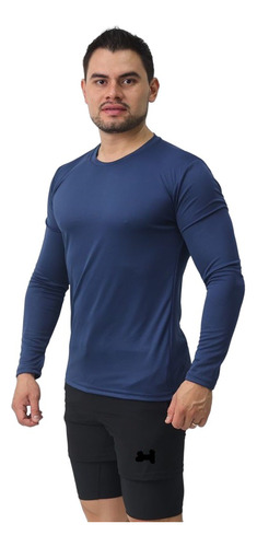 Playera Deportiva Slimfit Manga Larga Proteccion Intensa Uv