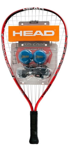 Paquete Racquetball Raqueta Head Cps Crush Rojo Xchws P