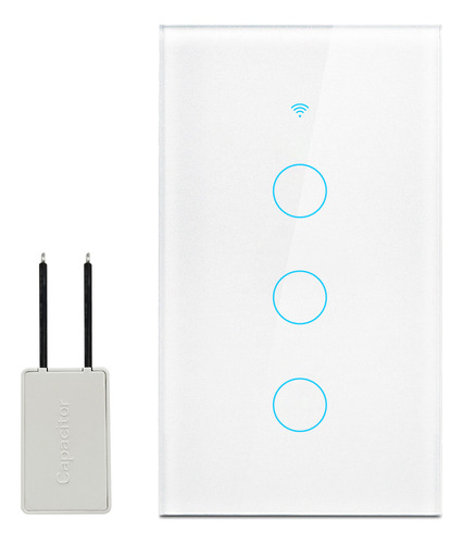 Interruptor Inteligente Wi-fi De 3 Vías Blanco Sin Neutro