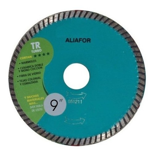 Disco De Corte Diamantado Aliafor Turbo 230 Mm Tr-9