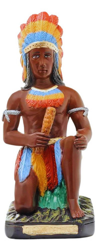 Imagem Caboclo Quebra Demanda 45 Cm Gesso Resinado Umbanda