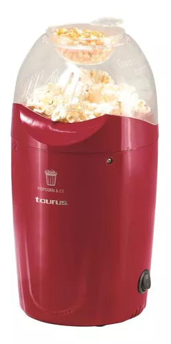 Taurus Pop'N'Corn Máquina para Hacer Palomitas, 1100 W, Plástico, Rojo :  Taurus: : Hogar y cocina