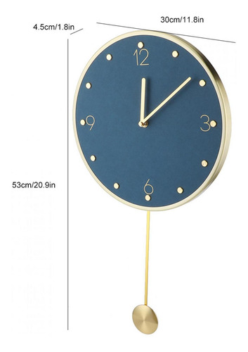 Reloj De Pared Decorativo Moderno Y Simple Con Péndulo