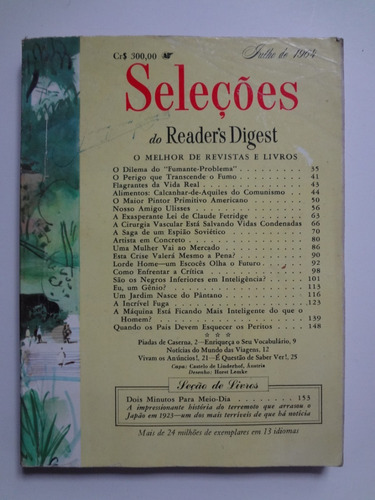 Revista Seleções Reader's Digest Julho De 1964