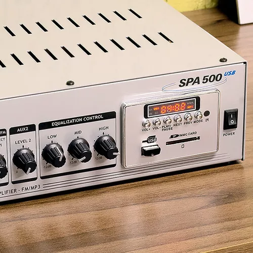 Amplificador de Som Receiver Ambiente Karaokê Áudio Stereo