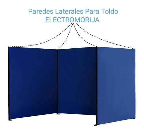  Lona Paredes Laterales Para Toldo 3x3 Azul Impermeable Em22