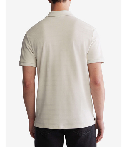 Polo Beige De Hombre Botonadura En Pecho Calvin Klein
