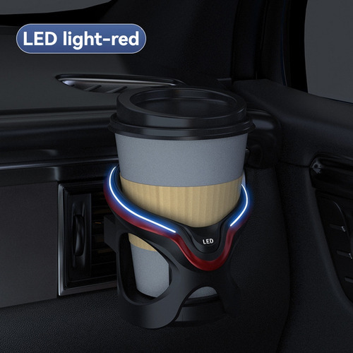Portavasos Multifuncional Para Coche Con Luz Led Antivibraci