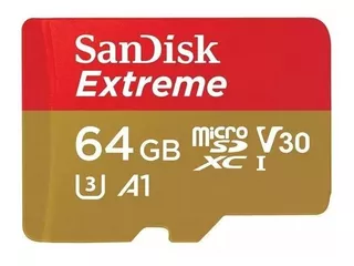 Tarjeta de memoria SanDisk SDSQXAF-064G-GN6AA Extreme con adaptador SD 64GB