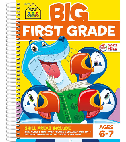 Libro: School Zone - Big First Grade Workbook - 320 Spiral P