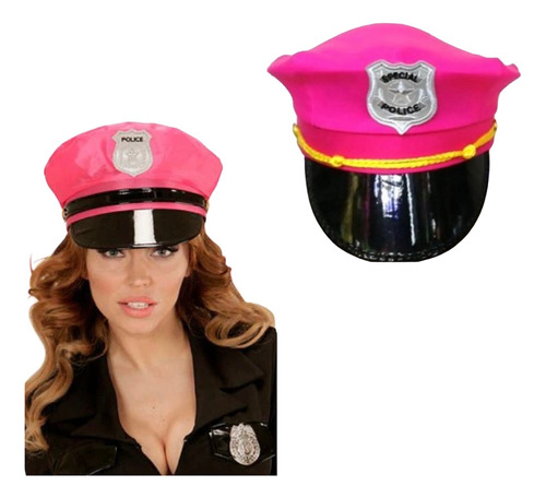 Gorro Sombrero Disfraz Policía Color Negro O Azul