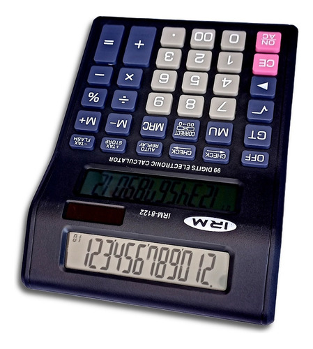 Calculadora Grande Doble Visor Pantalla 12 Digitos