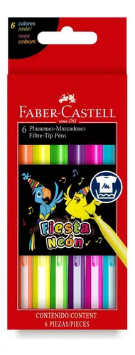 Plumones Lavables Faber Castell Colores Fiesta 36 Pz