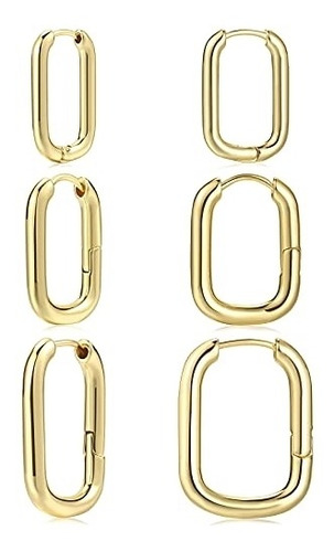 Aretes Para Mujer Chapadas En Oro De 14 Quilates