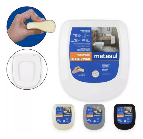 Assento Sanitário Almofadado Macio Perfecto Multi Metasul