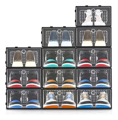 Cajas Para Zapatos Bsfhh Transparente, Apilables, 12 Piezas