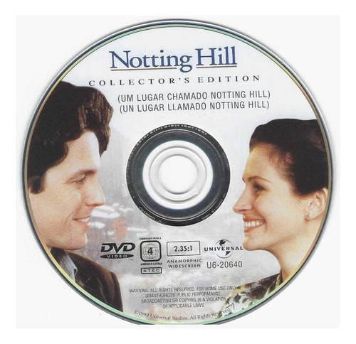 Dvd Un Lugar Llamado Notting Hill (Usado)