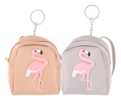 Llaveros Flamingo, 2 Unidades, Minimochila, Adornos Para Mon