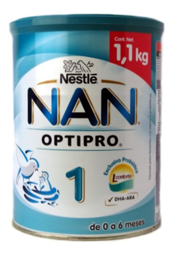 Leche Infantil Nan Optipro 1 De 0 A 6 Meses Nestle 1.1kg