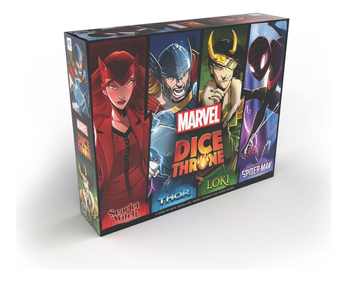 ~? Trono De Marvel Dice | 4 Caja De Héroes Con Bruja Escarla