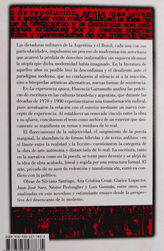 La Experiencia Opaca - Florencia Garramuño