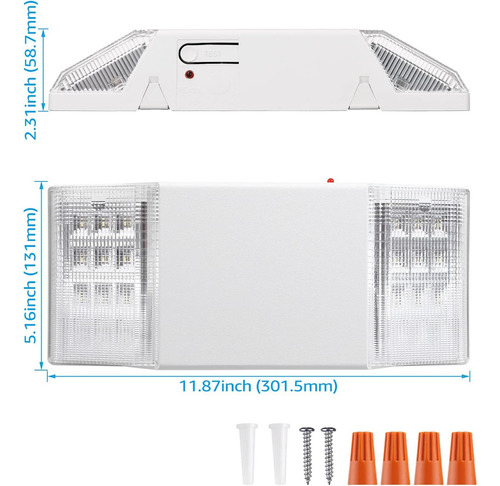 Luces of Emergence Led of 4 Units, Commercial Output Letters With Respaldo Battery
