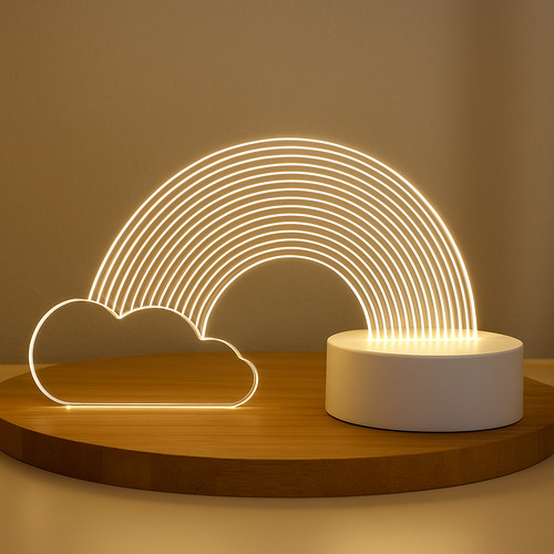 Luminária Poplumos Decoração De Quarto Arco Iris 19cm Led