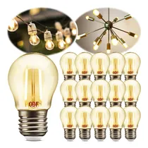Comprar Kit 50 Lâmpadas Led Filamento Bolinha Âmbar Retrô Bivolt G45