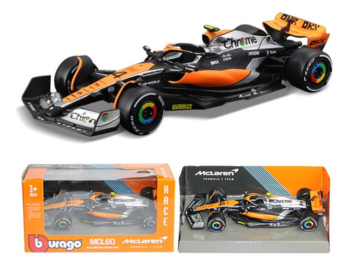 Bburago 1:43 2023 F1 Mclaren Mcl60 #4 Lando Norris Diecast