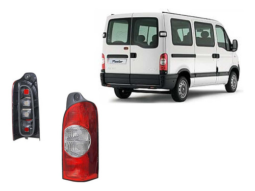 Optica Trasera P/ Renault Master 2007 08 2009 2010 2011 2012 Derecho/pasajero Rojo