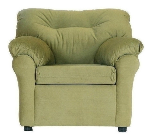 Sofá América 1 Cuerpo Felpa Verde Musgo / Muebles América