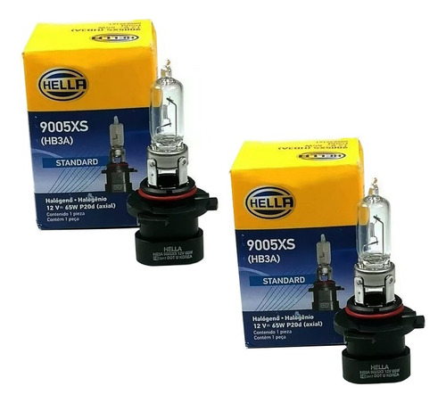 Juego 2 Pzas Foco 9005xs 65w Base Axial Hella Original