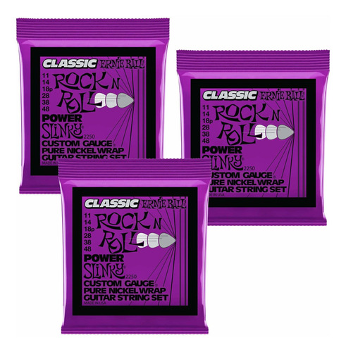 3 Unidad Cuerda Guitarra Electrica Clasica Ernie Ball