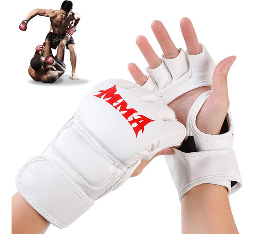 Guantes De Boxeo Mma Combate De Entrenamiento De Medio Dedo