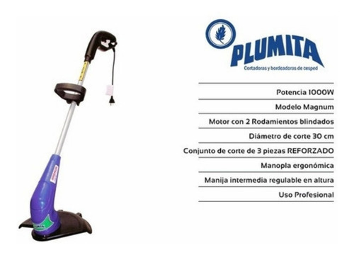 Imagen 4 de 8 de Bordeadora Eléctrica Plumita Magnum 218 1000w
