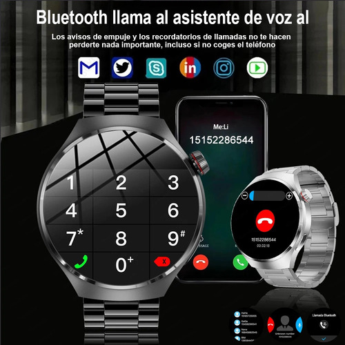 Nova Azúcar En Sangre Bt Llama Al Reloj Inteligente Nfc Gps