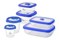 Comprar Set X 6 Contenedores Herméticos Recipientes San Remo Flor 