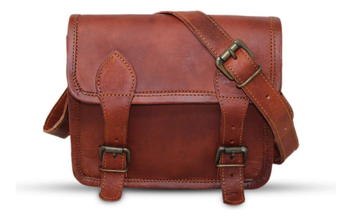 Bolso Mensajero Cuero 9  Hombro Cruzado Vintage Para Mujer