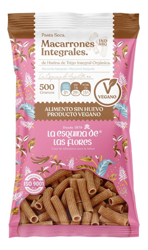 Fideos  Macarrones- La  Esquina De Las Flores - 500 Gr