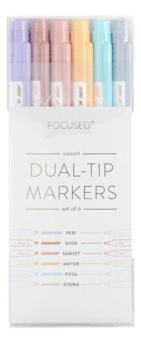 Erin Condren 6-pack De Rotuladores Coloridos De Doble Punta 